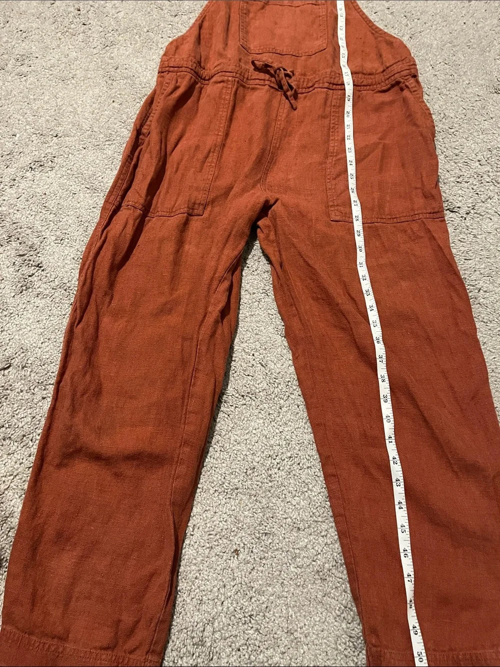 Not Perfect Linen Everest 100% Linen Jumpsuit Coastal Bohemian Minimalist - Picture 11 of 14
